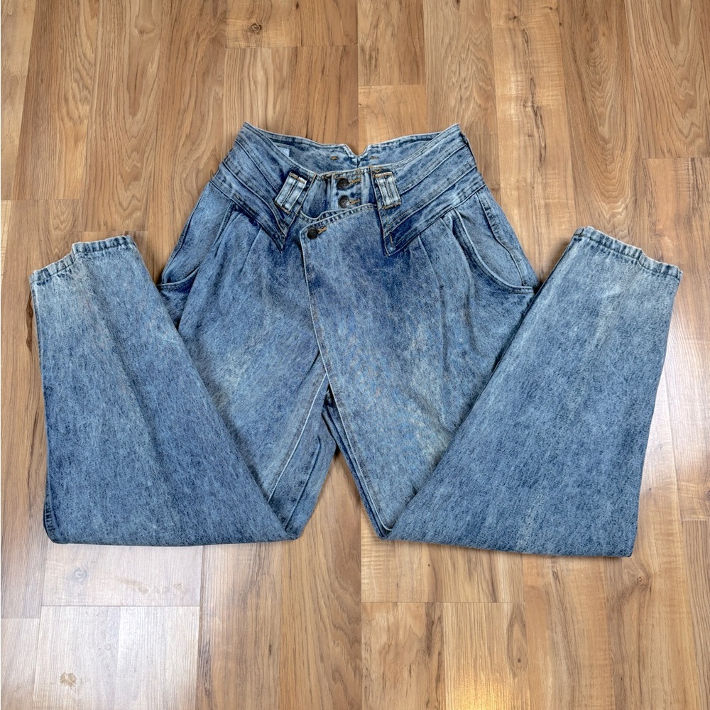 VTG 1980’s Code Zero Denim Jeans Women’s 32S Acid Wash Y2K Distressed Retro